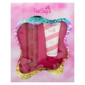 PINK SUGAR 2 PCS SET FOR WOMEN: 3.4 EAU DE TOILETTE SPRAY + 3.4 SHOWER GEL