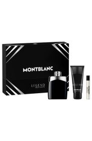 MONT BLANC LEGEND 3 PCS SET FOR MEN: 3.3 EAU DE TOILETTE SPRAY + 0.25 EAU DE TOILETTE SPRAY + 3.3 ALL-OVER SHOWER GEL