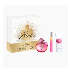NINA RICCI NINA ILLUSION 3 PCS SET FOR WOMEN: 2.7 EAU DE PARFUM + 0.34 EAU DE PARFUM ROLL-ON + 2.5 BODY LOTION