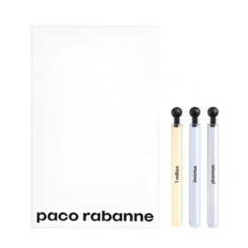 PACO RABANNE 3 * 4 ML EAU DE TOILETTE MINI SET FOR MEN: 1 MILLION + INVICTUS + PHANTOM