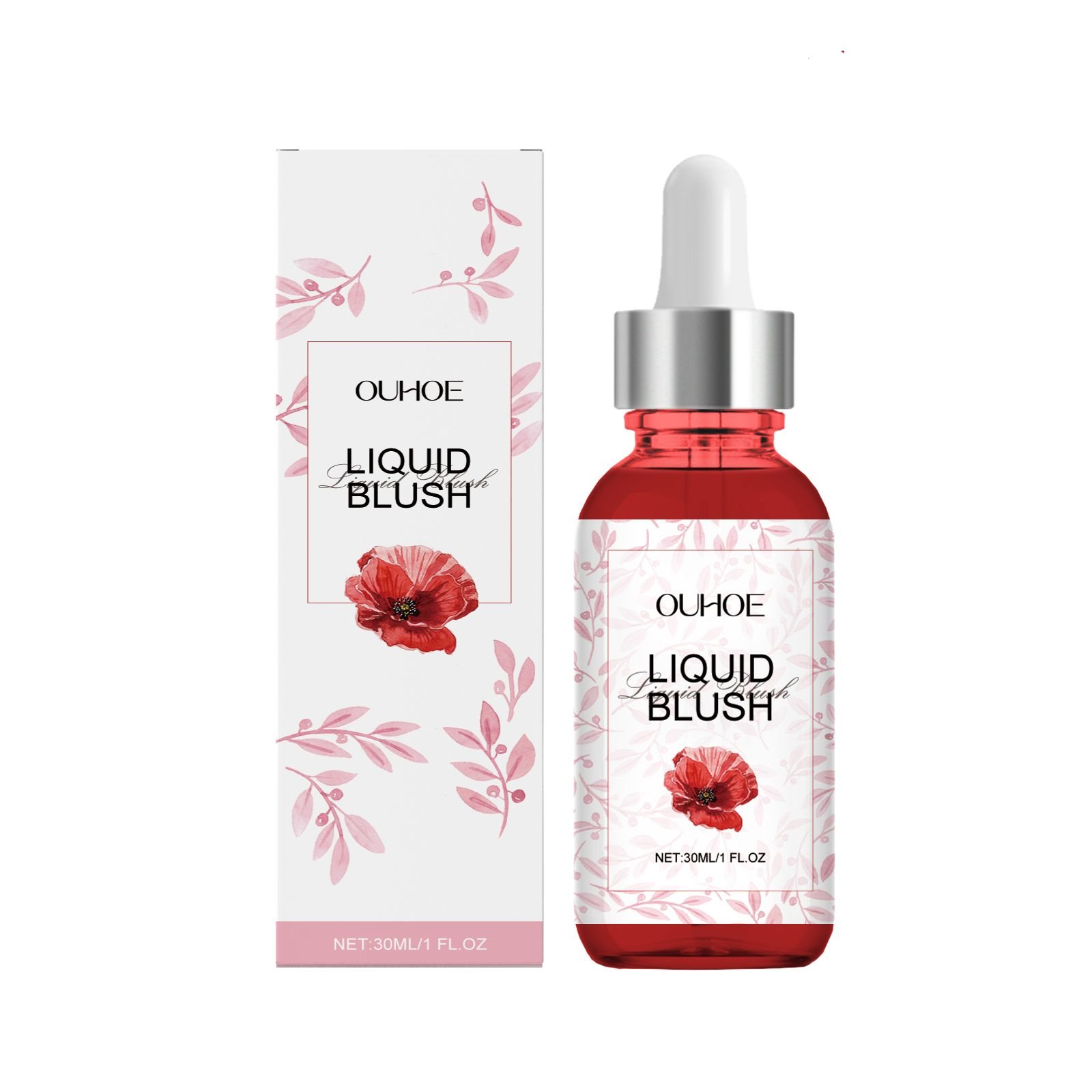 OUHOE Blush Serum Facial Natural Red Color Delicate Light Naked Makeup Long-Lasting Not Easy To Makeup
