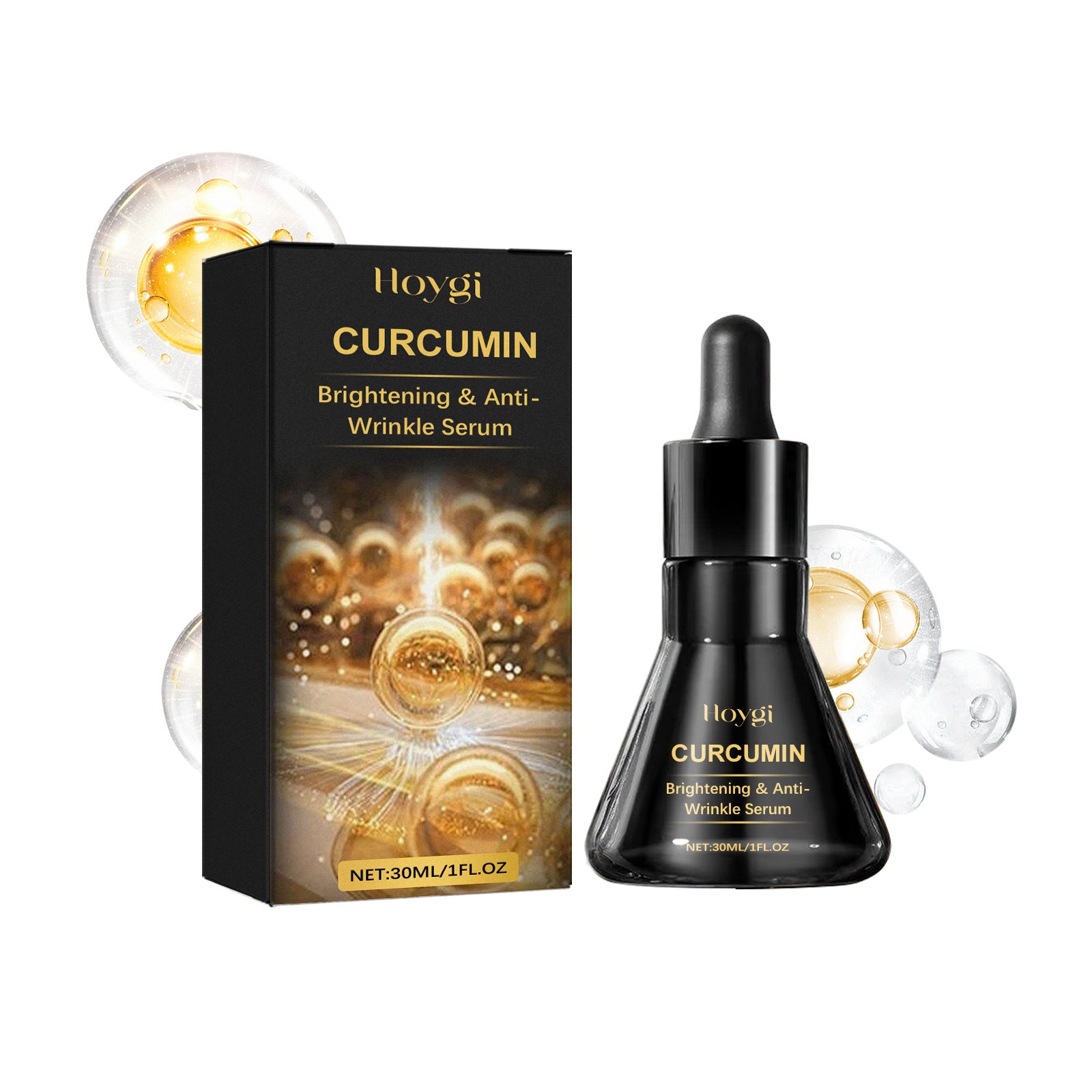 Hoygi Brightening & Anti Wrinkle Serum, Anti-Aging Reduce Dark Spots Dark Yellow Wrinkles Smooth Skin Hydration Firm (Option: 30ml-113g-2.08*2.08*3.77inch)