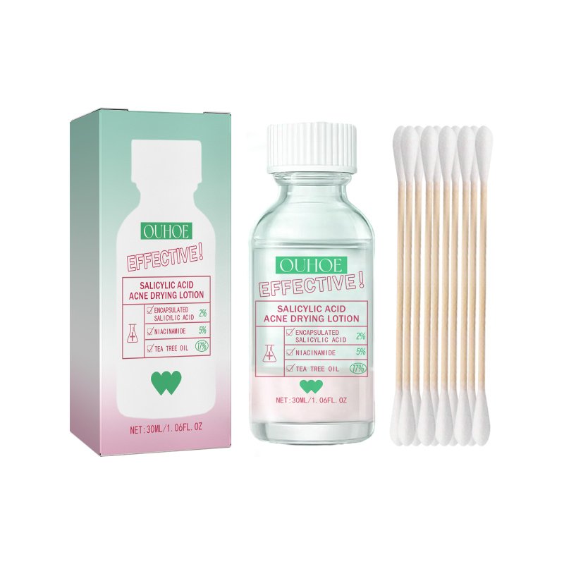 OUHOE Salicylic Acid Acne Lotion Gently Cares For Acne-Prone Skin, Refines Pores And Moisturizes Facial Skin (Option: 1set-58g-3.35*1.18*1.65inch)