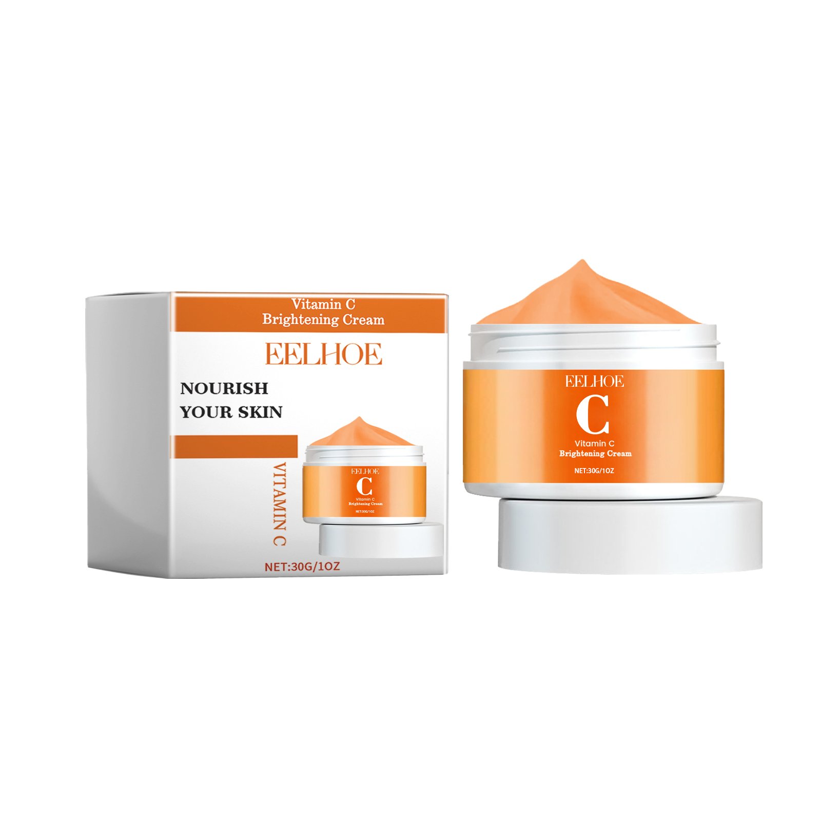EELHOE Vitamin C Brightening Cream, Improve Drying To Reduce Fine Lines Held Acne Moist Brightens The Face Cream (Option: 30g-58.3g-2.2*2.2*1.656inch)
