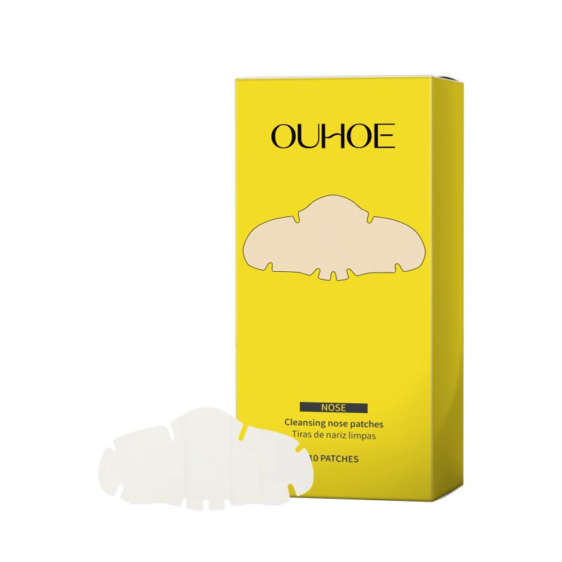 OUHOE Pore-Cleanser Nose Patch Gentle Pore-Cleanser Pimples Non-Tightening Nose Patch (Option: 10patches-10g-3.54*1.57*0.59inch)