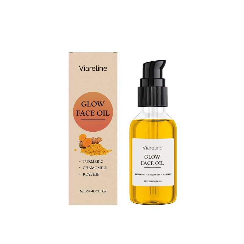 Viareline Turmeric Facial Essential Oil Nourishes, Hydrates, Moisturizes And Cares For The Skin Of The Face And Neck (Option: 59ml-87g-1.42*1.42*4.8inch)