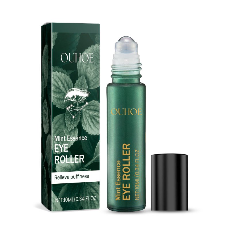 OUHOE Mint Essence Eye Roller, Fade Fine Lines Crow's Feet Moisturizing Elastic Eye Anti-Wrinkle (Option: 10ml/盒-45g-2.5*2.5*9cm)