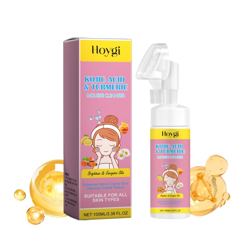 Hoygi Turmeric Kojic Acid Mousse Cleanser Facial Cleansing Hydrating Moisturizing And Rejuvenating Cleanser (Option: 100ml-170g-6.96*2.16*2.16inch)