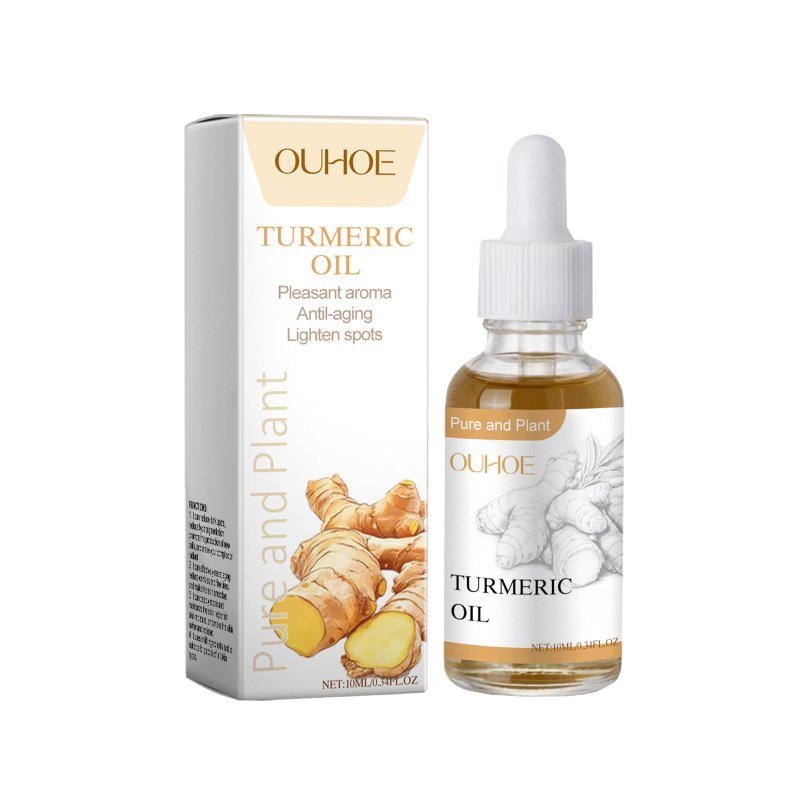 OUHOE Turmeric Essence Oil Gentle Care, Moisturizing And Firming Facial Skin Hydrating And Moisturizing Essence Oil (Option: 10ml/盒-22.5g-3.15*0.98*0.98inch)