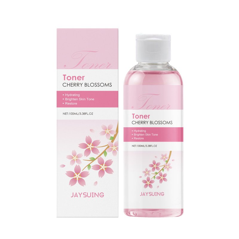 Jaysuing Cherry Blossom Hydrating Toner Hydrates And Moisturizes And Brightens Skin Refreshing Skincare Essence Water (Option: 100ml-128.4g-5.12*4*4cm)