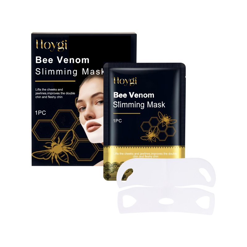 Hoygi Bee Venom Lift Mask Facial V-Chin Lift Hydrating And Moisturizing Hanging Ear Treatment Mask (Option: 1pc-37g-6.38*4.45*0.55inch)