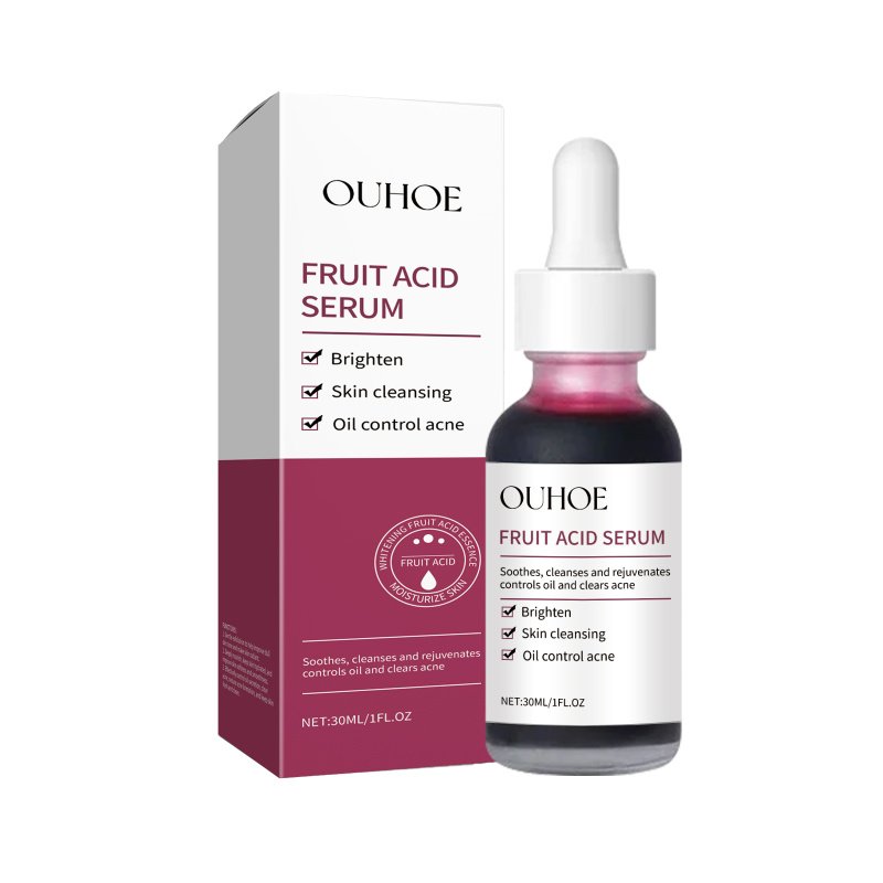 OUHOE Fruit Acid Purifying Essence, Gentle Exfoliating, Moisturizing And Moisturizing Daily Skin Care Essence (Option: 30ml-46.3g-4.13*1.18*1.18inch)