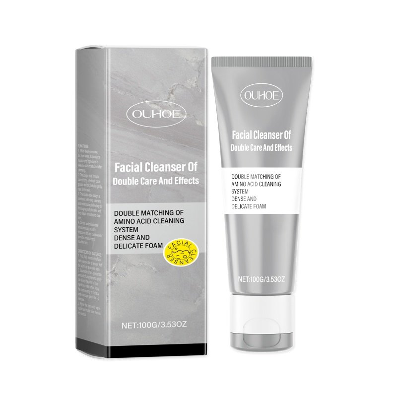 OUHOE Dual Cleansing Moisturizing Cleanser, Gentle Cleansing Facial Skin Refreshing Moisturizing Cleanser (Option: 100g-144.35g-7*1.81*1.81inch)