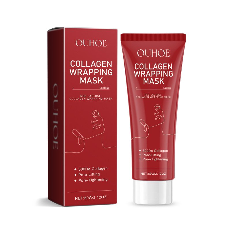 OUHOE Red Lactose Collagen Tearing Mask Hydrates, Hydrates, Firming And Firming Skin Hydrating Mask (Option: 60g-85g-5.13*1.57*1.57inch)