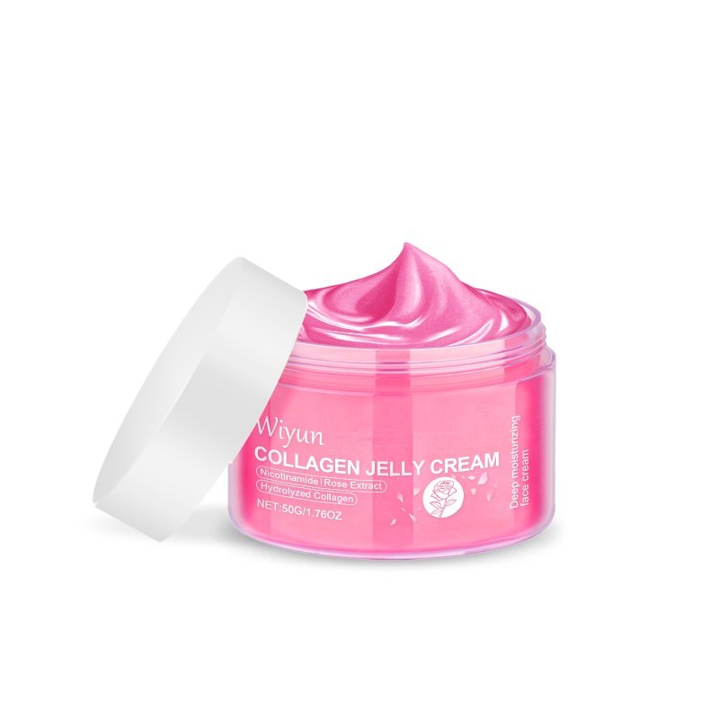 Wiyun Collagen Rose Jelly Cream, Moisturizes, Brighens And Soothed The Skin. The Gel Has A Refreshing Texture That Is Not Sticky (Option: 50g-63.76g-1.96*1.65inch)