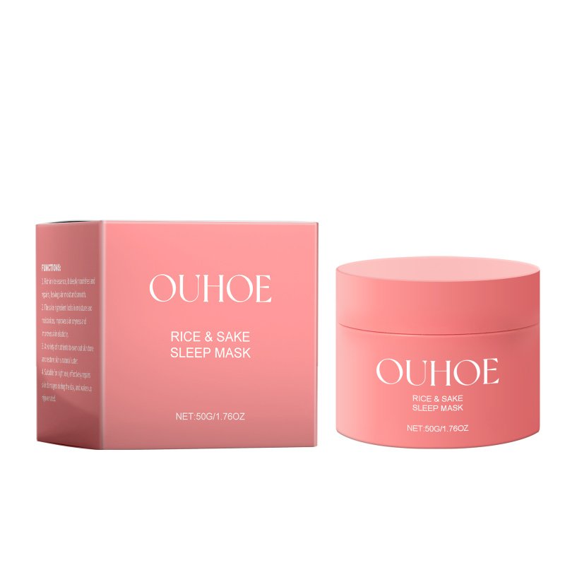 OUHOE Hydrating Sleep Mask Hydrating And Brightening Hydrates Facial Skin Soft And Moisturizing Leave-In Sleep Mask (Option: 50g-68g-2.08*2.08*1.73inch)