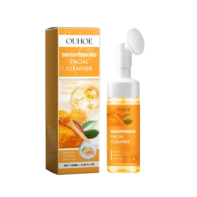OUHOE Turmeric Cleanser Gently Cleanses Facial Skin, Moistens, Nourishes And Nourishes Skin Without Straining (Option: 100ml-187.4g-7.16*2.16*2.16inch)