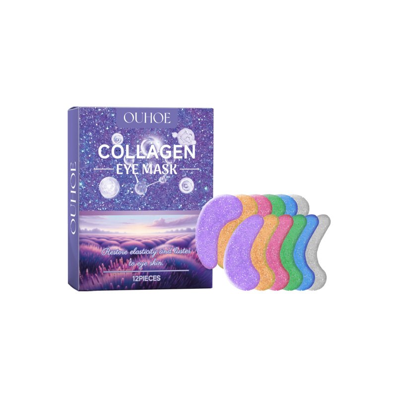 Ouhoe Collagen Eye Mask, Lightening Dark Circles And Fine Lines, Moisturizing And Firming Eye Mask (Option: 12pieces-68.2g-3.15*0.79*4.14inch)