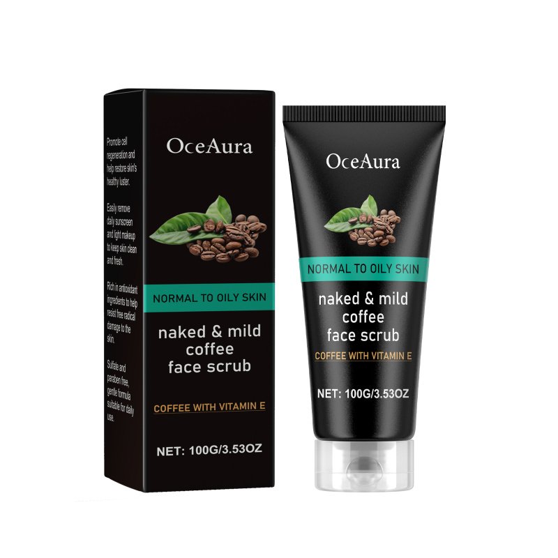 OceAura Caffeine Cleanser Gentle Exfoliating Blackhead Facial Treatment Pore-Clearing Cleanser (Option: 100g-124.6g-5.75*1.81*1.981inch)